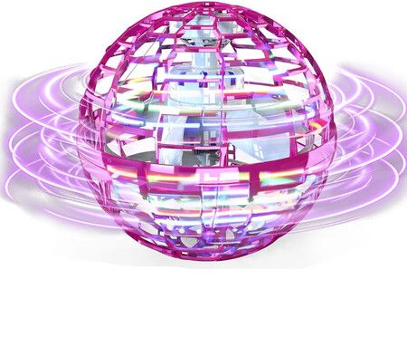 Purple Flying Orb Hover Boomerang Toy Kids Hand Controlled Mini Drone Cosmic Globe Spin Outdoor Birthday Gift Cool Stuff Boys Girls Age 6-10