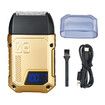 Gold 3 in 1 Electric Razor Men Waterproof Bald Shavers 3 Foil Head Rechargeable Barber Precision Trimmer LED Display