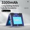 4400+ Portable Nostalgic Games Retro Device 3.5inch IPS Foldable 3300mAh Li-ion Battery 64GB TF Card Expandable 128G  WiFi Silver Blue