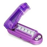 Pill Cutter Splitter for Cutting Multiple Pills,Adjustable Pill Cutter Splitter for Small and Tiny Pills with Accurate Pill Alignment,Pill Cutter for Small or Large Pills with Sharp Safe Blade (Purple)