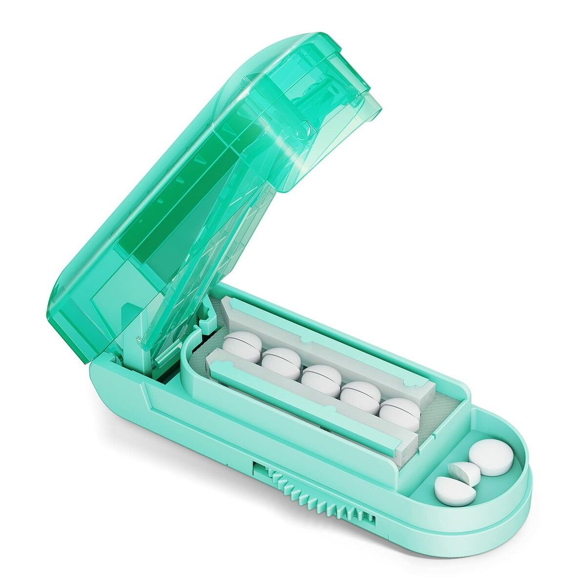 Pill Cutter Splitter for Cutting Multiple Pills,Adjustable Pill Cutter Splitter for Small and Tiny Pills with Accurate Pill Alignment,Pill Cutter for Small or Large Pills with Sharp Safe Blade (Green)