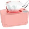 Wipe Warmer Heater Large Capacity Smart Wet Wipes Warmer,Adjustable Temperature,Pink