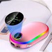 2 in 1 Electric Hand Warmers Rechargeable 10000mAh Power Bank, Winter Hot Hands Heat Pocket Heater, Double-Sided Heating Color Rose Pink