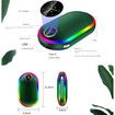 2 in 1 Electric Hand Warmers Rechargeable 10000mAh Power Bank, Winter Hot Hands Heat Pocket Heater, Double-Sided Heating Color Green