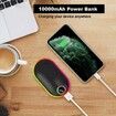 2 in 1 Electric Hand Warmers Rechargeable 10000mAh Power Bank, Winter Hot Hands Heat Pocket Heater, Double-Sided Heating Color Black