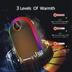 2 in 1 Electric Hand Warmers Rechargeable 10000mAh Power Bank, Winter Hot Hands Heat Pocket Heater, Double-Sided Heating Color Black