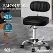ALFORDSON Salon Stool Backrest Swivel Barber Hair Dress Chair Lina Black