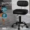 ALFORDSON Salon Stool Backrest Swivel Barber Hair Dress Chair Lina All Black