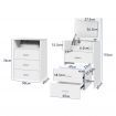 ALFORDSON Dressing Table Stool Set 2-In-1 Makeup Mirror Storage Desk White