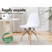 ALFORDSON 4x Dining Chairs Retro Solid Wood Steel White