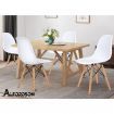 ALFORDSON 4x Dining Chairs Retro Solid Wood Steel White