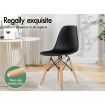 ALFORDSON 4x Dining Chairs Retro Solid Wood Steel Black