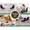 ALFORDSON 4x Dining Chairs Retro Solid Wood Steel Black