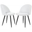 ALFORDSON 2x Dining Chairs Velvet White