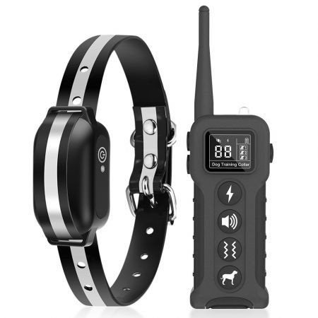 1000m Rechargeable Electric Dog Training Collar With Remote Control for Large Medium Small Dog, Black