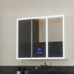 Bathroom Mirror Cabinet LED Light 900x720mm Medicine Wall Storage