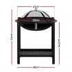 Grillz Fire Pit BBQ Grill 2-in-1 Outdoor