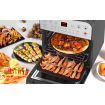 EUROCHEF 16L Digital Air Fryer Electric Airfryer Rotisserie Large Big Dry Cooker, Silver