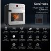EUROCHEF 16L Digital Air Fryer Electric Airfryer Rotisserie Large Big Dry Cooker, Silver