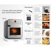 EUROCHEF 16L Digital Air Fryer Electric Airfryer Rotisserie Large Big Dry Cooker, Silver