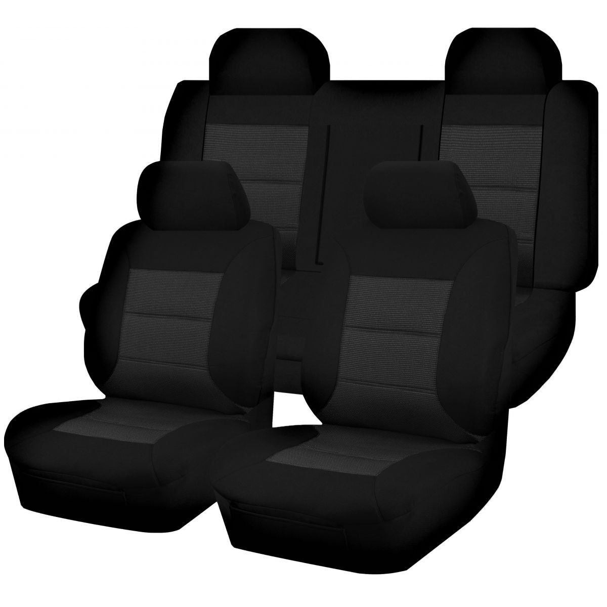 Seat Covers for FORD FALCON FG SERIES 05/2008 - 2016 4 DOOR SEDAN FR BLACK PREMIUM