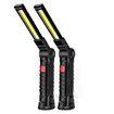 Rechargeable Work Lights,LED Work Light with Magnetic Base & Hanging Hook,360 Degree Rotate 5 Modes magnetic Rechargeable Flashlights for Mechanics Car Repair Home,Garage,Emergency,Camping (2 Pack)