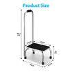 Step Stool with Handle Footstool Bed Mobility for Elderly Disability Aid Adult Bath Stand Stainless Steel Lightweight Nonslip