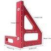 3D Multi Angle Measuring Ruler, Miter Triangle Ruler High Precision Layout Measuring Tool, Red, Imperial, Inch