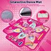 LED Light Dance Music Mat with 6-Button Wireless BT Connect,Music Dance Game Kids Birthday Gifts for Girl Boy,Play Kid Dance Pad
