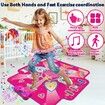 LED Light Dance Music Mat with 6-Button Wireless BT Connect,Music Dance Game Kids Birthday Gifts for Girl Boy,Play Kid Dance Pad
