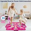 LED Light Dance Music Mat with 6-Button Wireless BT Connect,Music Dance Game Kids Birthday Gifts for Girl Boy,Play Kid Dance Pad
