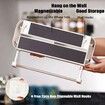 3 in 1 Magnetic Aluminum Foil and Adhesive Film Organizer, Wall Mount Kitchen Wrap Organizer,Cling Wrap Dispenser with Paper Towel Holder and Cutte