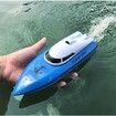 RC Boat,Remote Control Boats for Lake/Pool/Pond,2.4 GHz High Speed Mini Boats,Outdoor Adventure Electric RC Racing Boats for Kids (Blue)