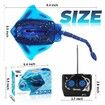 Pool Toys Remote Control Stingray Diving into Water High Simulation Robot Manta Ray Lights Remote Control Bathtub Age3+ Blue