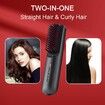 Cordless Hair Straightener Brush,Rechargeable Portable Straightening Brush for Women, Mini Negative Ion Hot Comb for Travel 3 Temperature Settings