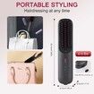 Cordless Hair Straightener Brush,Rechargeable Portable Straightening Brush for Women, Mini Negative Ion Hot Comb for Travel 3 Temperature Settings