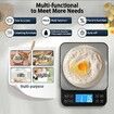 Kitchen Scale with 0.1g/0.001oz High Precision, Bakery Scale with% Percentage Function, Capacity 5kg/11lbs, Full-View Angle LCD with Backlight, Stainless Steel