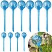 Plant Watering Globes,10pcs Plastic Plant Automatic Water Bulbs Flower Self Feeder Balls Irrigation Device Auto Waterer Planter Insert Stakes for Indoor Outdoor Garden Potted While Away on Vacation