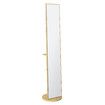 Full Length Mirror Floor Free Standing Tall Long Body Dressing Bedroom Hallway Coat Rack Rotatable Vintage with Storage Oak