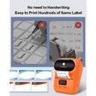 Phomemo M110 Label Maker with 3 Roll Labels, Mini Portable Bluetooth Thermal Label Printer for Clear Label, Barcode, Clothing, Office, Business, Compatible with Android and iOS, Orange