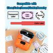 Phomemo M110 Label Maker with 3 Roll Labels, Mini Portable Bluetooth Thermal Label Printer for Clear Label, Barcode, Clothing, Office, Business, Compatible with Android and iOS, Orange