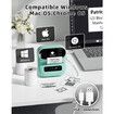 Phomemo M220 Label Maker With 1 Roll Label, 3.14 Inch Barcode Label Printer, Portable Sticker Maker Machine for Barcode, Name, Address, Labeling, Mailing, Home, Office and Small Business, Compatible with Phones and PC, Green