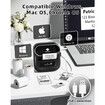 Phomemo M220 Label Maker With 1 Roll Label, 3.14 Inch Barcode Label Printer, Portable Sticker Maker Machine for Barcode, Name, Address, Labeling, Mailing, Home, Office and Small Business, Compatible with Phones and PC, Black