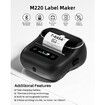 Phomemo M220 Label Maker With 1 Roll Label, 3.14 Inch Barcode Label Printer, Portable Sticker Maker Machine for Barcode, Name, Address, Labeling, Mailing, Home, Office and Small Business, Compatible with Phones and PC, Black