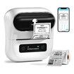 Phomemo M220 Label Maker With 1 Roll Label, 3.14 Inch Barcode Label Printer, Portable Sticker Maker Machine for Barcode, Name, Address, Labeling, Mailing, Home, Office and Small Business, Compatible with Phones and PC, White