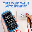 Smart Digital Multimeter Tester 9999 Counts AC DC Voltage Current Resistance Capacitance Diode Frequency NCV Live Wire Color Display Handheld Professional