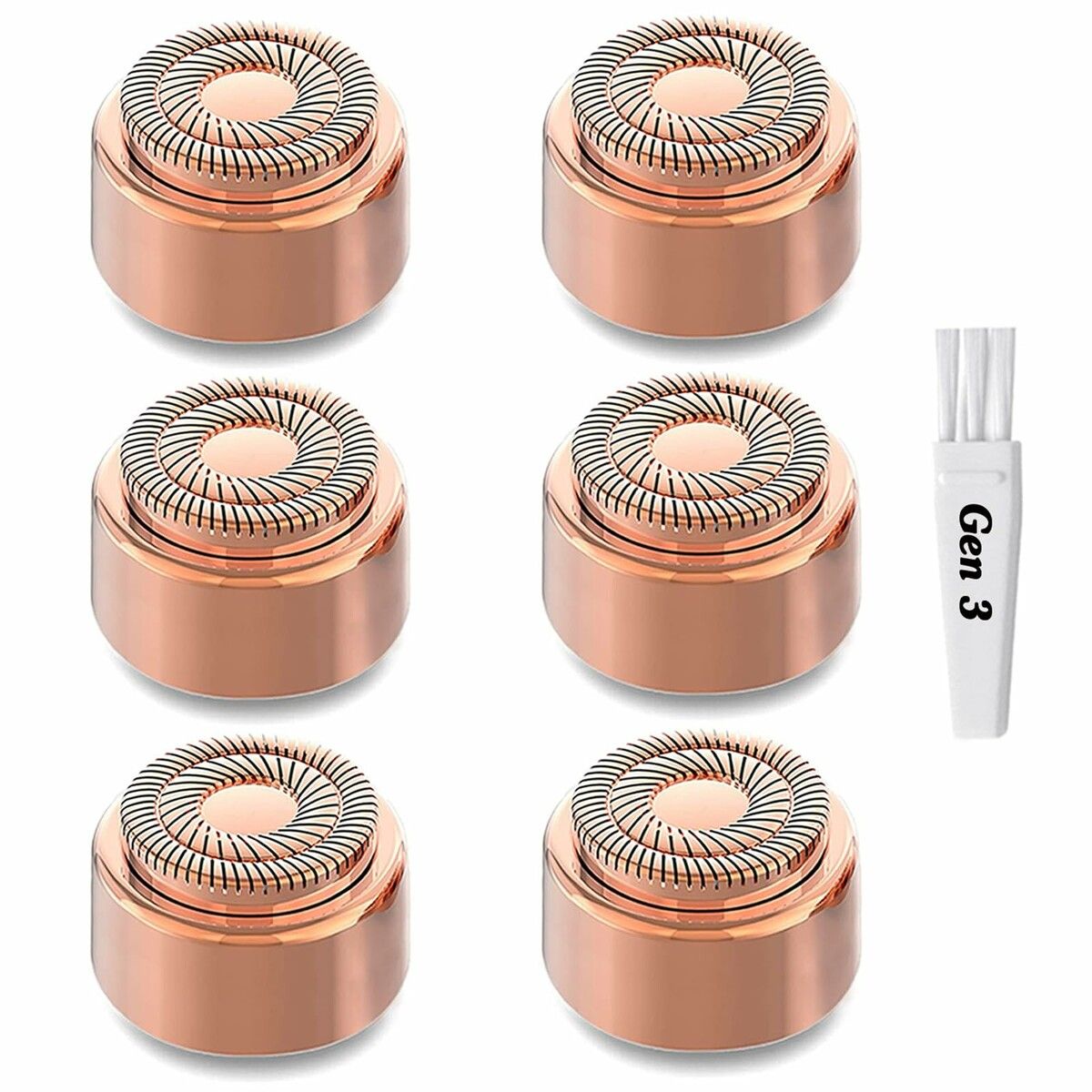 Generation 3 Replacement Heads for Finishing Touch Flawless Facial Hair Remover,Double Precision Replacement Blades Heads Compatible with New Flawless Gen 3,6 pack