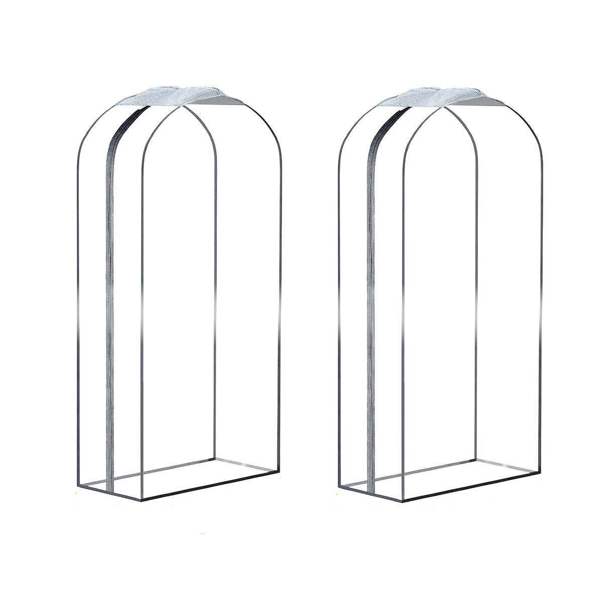 Set of 2 102cm Gusseted All Clear Garment Bags for Hanging Clothes Ideal for Shirts Coats Dresses Closet Storage
