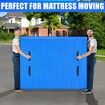 Queen Size Mattress Bag 8 Handles Extra Thick Reusable Storage Cover Wide Opening Zippers Moving Mattress Bag Protector Blue