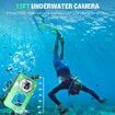 Underwater Camera 4K UHD 48MP Waterproof with Dual Screens 16X Zoom Selfie Fill Light Snorkeling 64GB Card Green